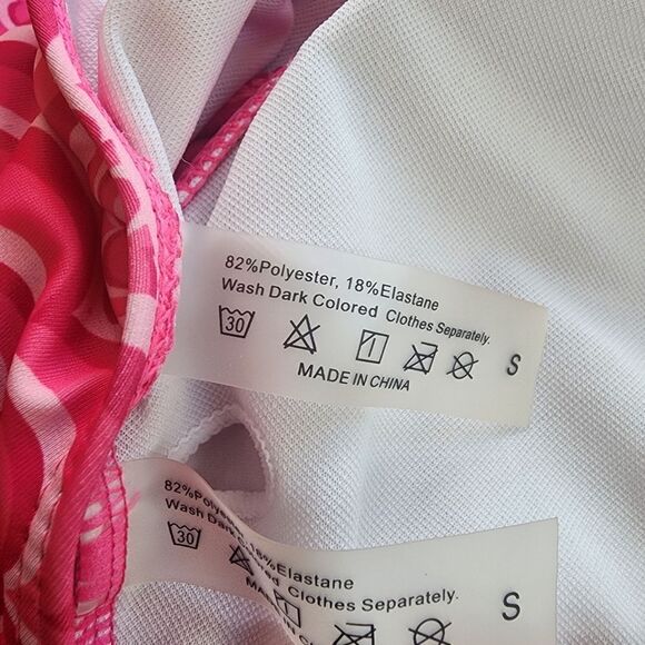 Pink Floral High Cut Bikini (S) - Picture 9 of 9